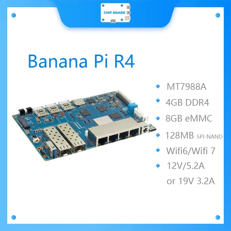 2026 Горячий год! Плата Banana – обзор и цена Bananapi Bpi R4 Wifi 7